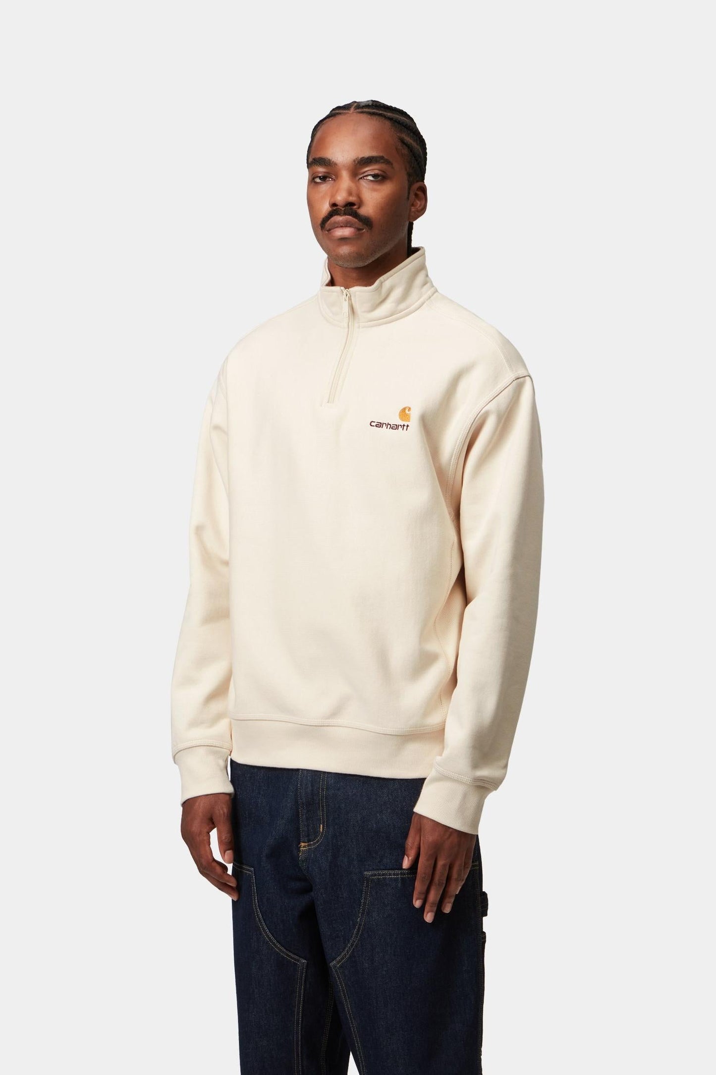 Carhartt WIP Half Zip American Script Sweatshirt