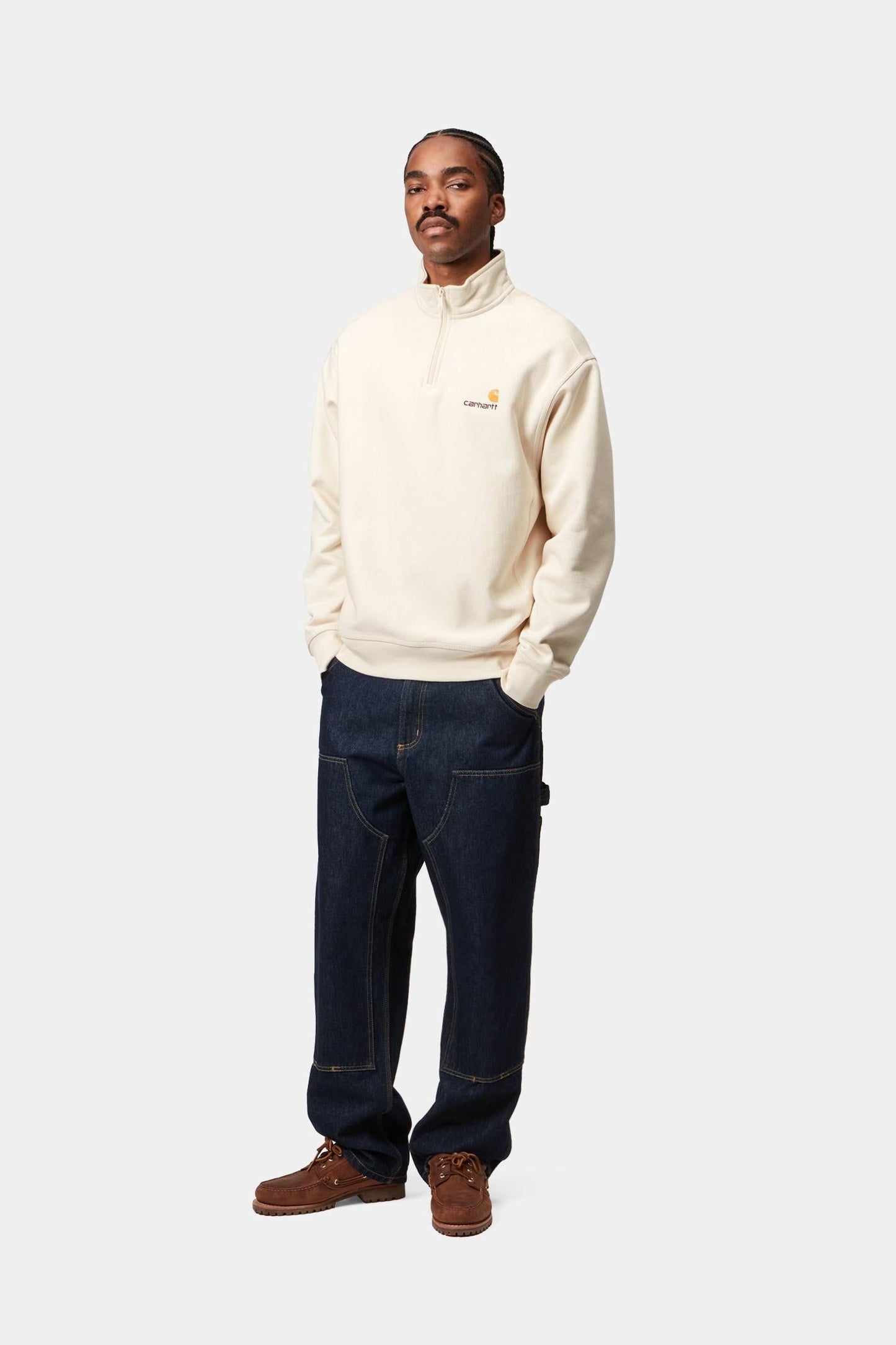 Carhartt WIP Half Zip American Script Sweatshirt
