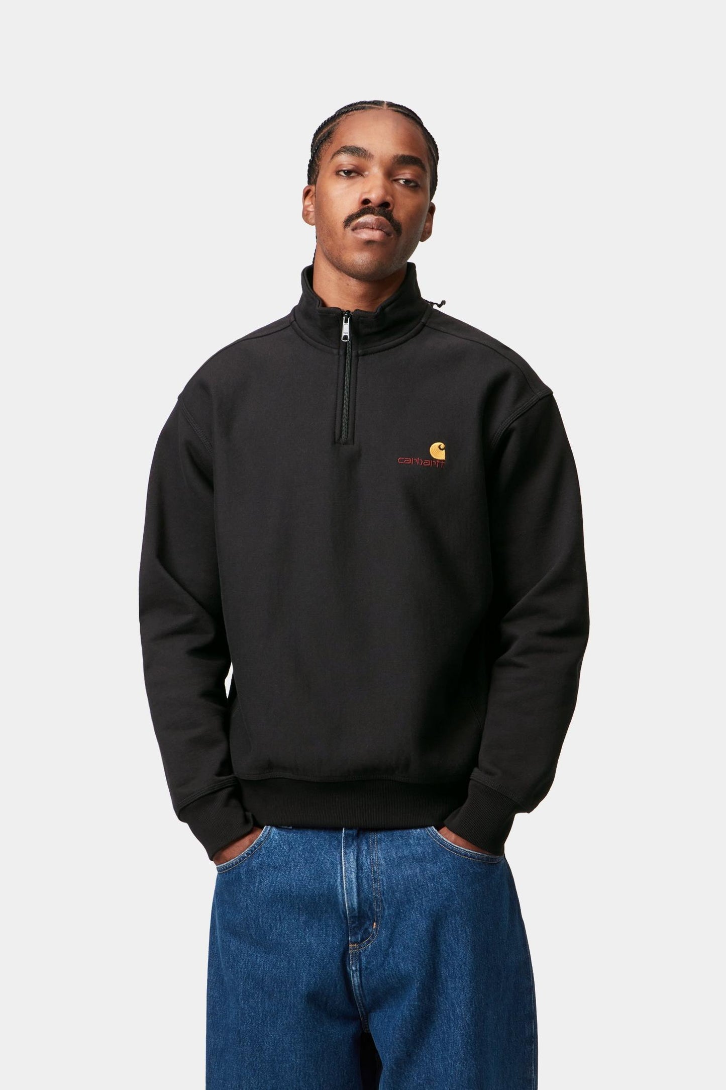 Carhartt WIP Half Zip American Script Sweatshirt